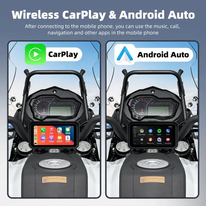 EKIY 6 pouces moto Carplay Navigation étanche Carplay écran d'affichage Portable moto Android Auto moto GPS