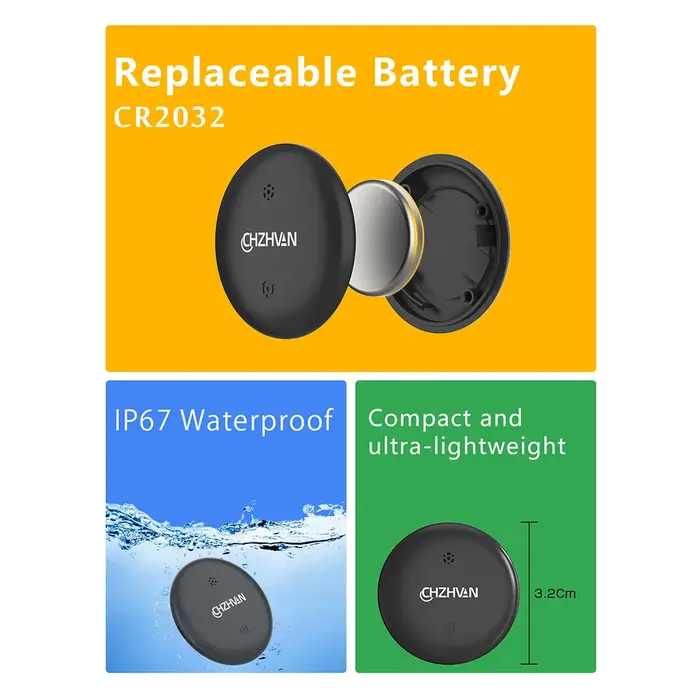 Mini traceur GPS double système pour Apple Find My/Android Google